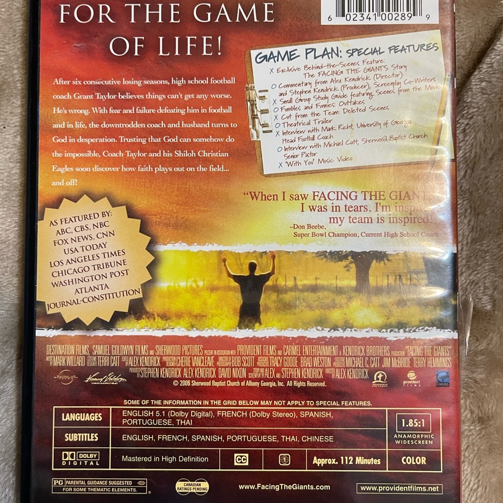 Facing the Giants DVD - Picture 2 of 3